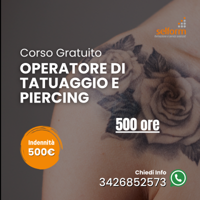 Corso Gratuito Tatuaggio e Piercing